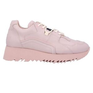 No. 21 Nude Dusty Pink Leather Fashion Platform Sneakers SZ 6.5
